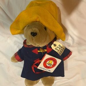 Sears Paddington Bear Stuffed Animal - Yellow and Blue